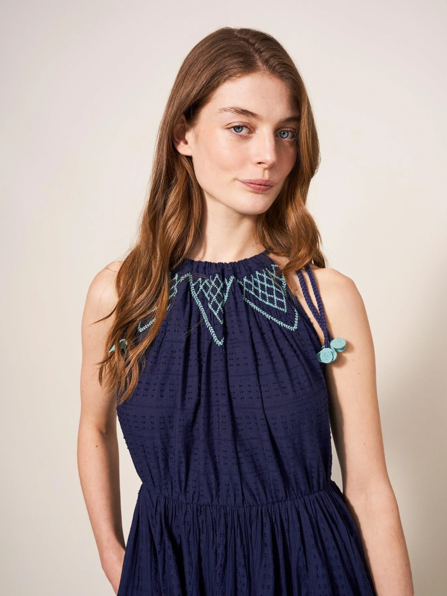 WHITE STUFF Lulee Cotton Maxi Dress In NAVY MULTI 4 WHITE STUFF Lulee Cotton Maxi Dress In NAVY MULTI - Image 4