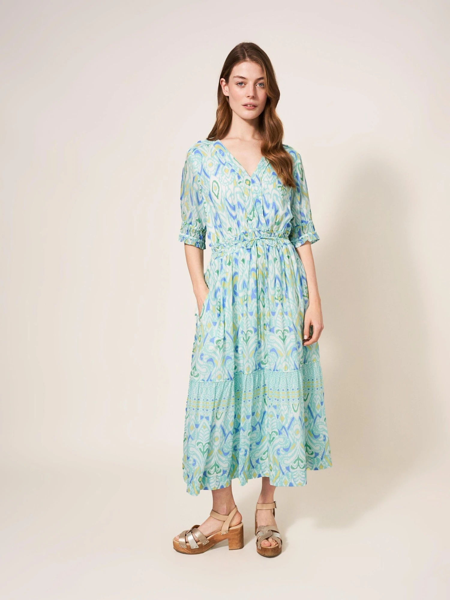 WHITE STUFF Jamelia Midi Dress In IVORY MULTI 2 WHITE STUFF Jamelia Midi Dress In IVORY MULTI - Image 2