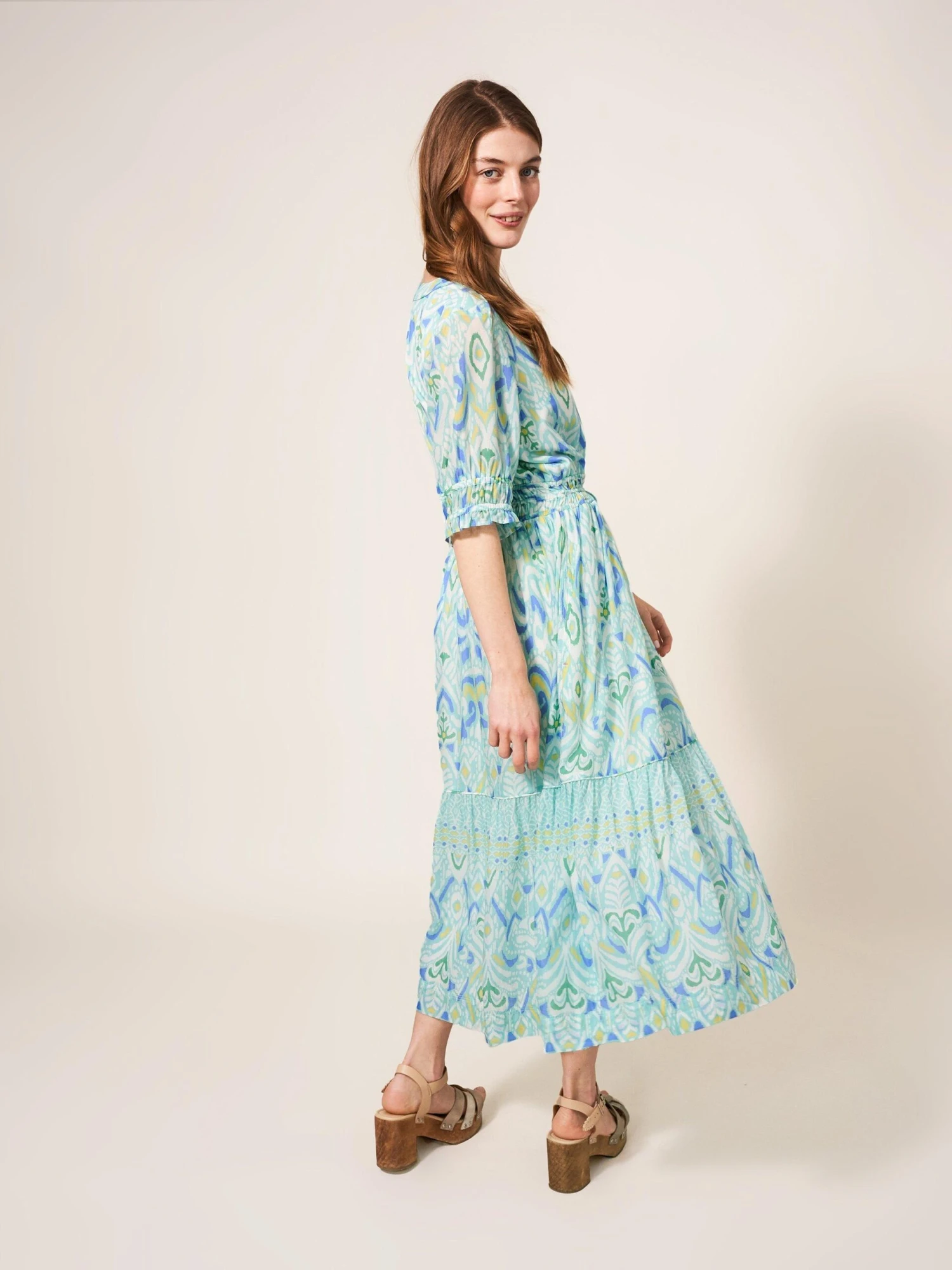 WHITE STUFF Jamelia Midi Dress In IVORY MULTI 5 WHITE STUFF Jamelia Midi Dress In IVORY MULTI - Image 5