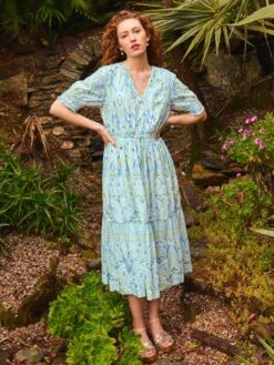 WHITE STUFF Jamelia Midi Dress In IVORY MULTI