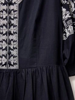 WHITE STUFF Dulcie Embroidered Midi Dress In BLACK MULTI 14 WHITE STUFF Dulcie Embroidered Midi Dress In BLACK MULTI -Whte Stuffy Store 440025 BLK MLT FD 1