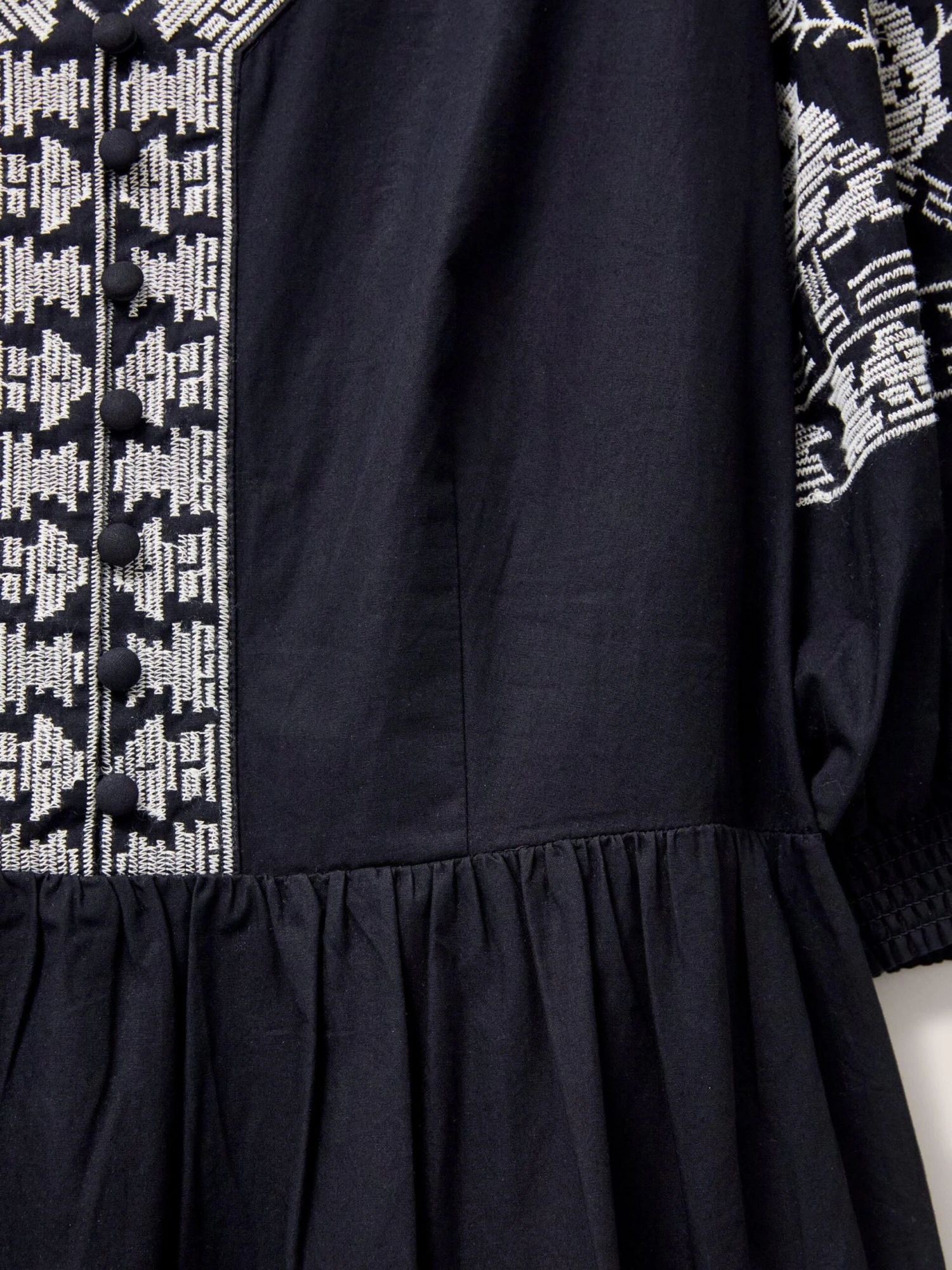 WHITE STUFF Dulcie Embroidered Midi Dress In BLACK MULTI 7 WHITE STUFF Dulcie Embroidered Midi Dress In BLACK MULTI - Image 7