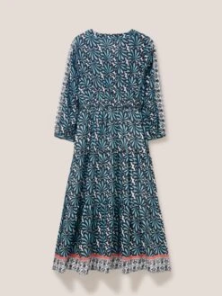 WHITE STUFF Jenna Midi Dress In TEAL MULTI 15 WHITE STUFF Jenna Midi Dress In TEAL MULTI -Whte Stuffy Store 440028 TEAL MLT FB