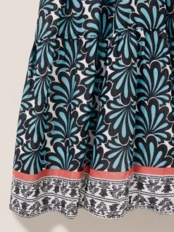 WHITE STUFF Jenna Midi Dress In TEAL MULTI 14 WHITE STUFF Jenna Midi Dress In TEAL MULTI -Whte Stuffy Store 440028 TEAL MLT FD