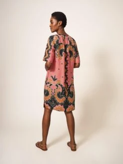 WHITE STUFF June Linen Versatile Dress In PLUM MULTI -Whte Stuffy Store 440042 PLUM MLT MB