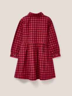 WHITE STUFF Leila Check Shirt Dress In RED MULTI -Whte Stuffy Store 440066 RED MLT FB