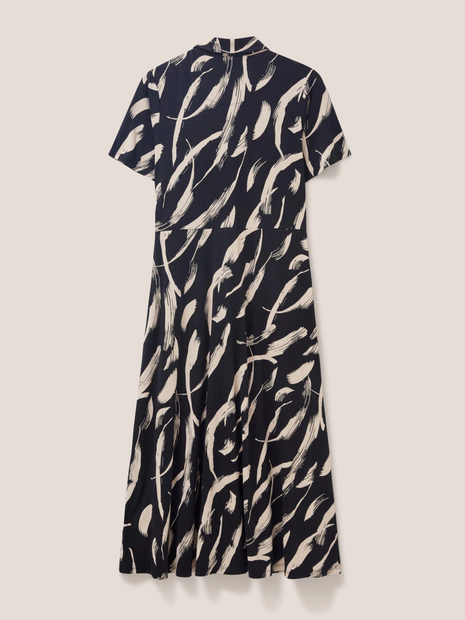 WHITE STUFF Rua Jersey Shirt Dress In BLACK PRINT 7 WHITE STUFF Rua Jersey Shirt Dress In BLACK PRINT - Image 7