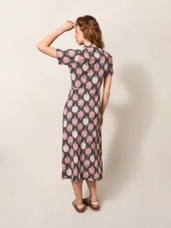 WHITE STUFF Rua Jersey Shirt Dress In PINK MULTI -Whte Stuffy Store 440125 PINK MLT MB