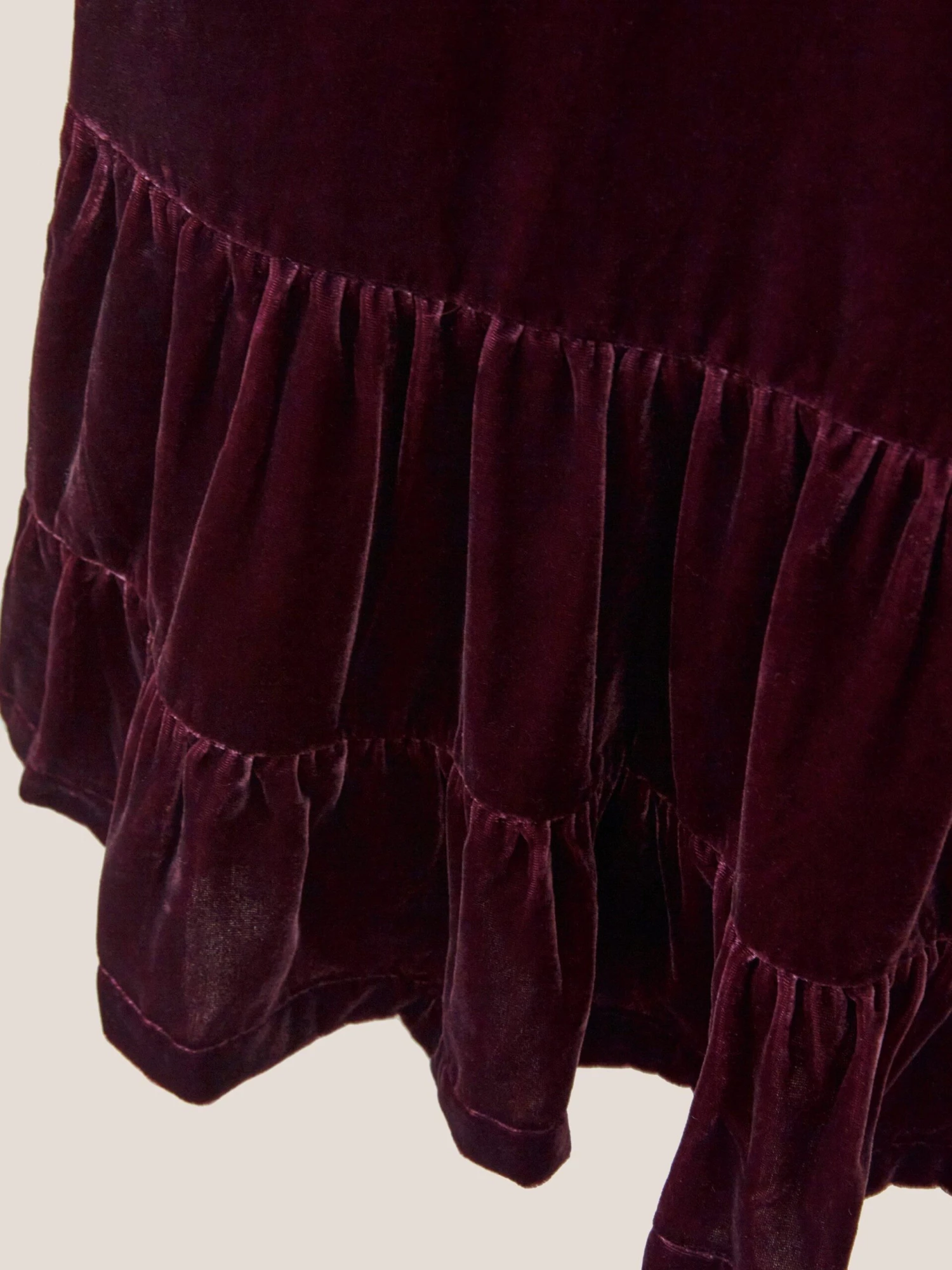 WHITE STUFF Velvet Party Dress In DARK CLARET 2 WHITE STUFF Velvet Party Dress In DARK CLARET - Image 2