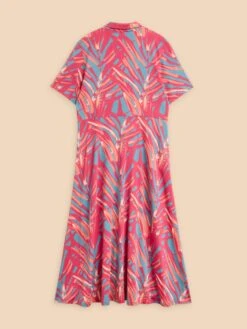 WHITE STUFF Rua Jersey Shirt Printed Dress In PINK MULTI -Whte Stuffy Store 440194 PINK MLT FB 1