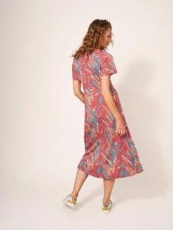 WHITE STUFF Rua Jersey Shirt Printed Dress In PINK MULTI -Whte Stuffy Store 440194 PINK MLT MB