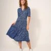 WHITE STUFF Sabina Dress In NAVY MULTI