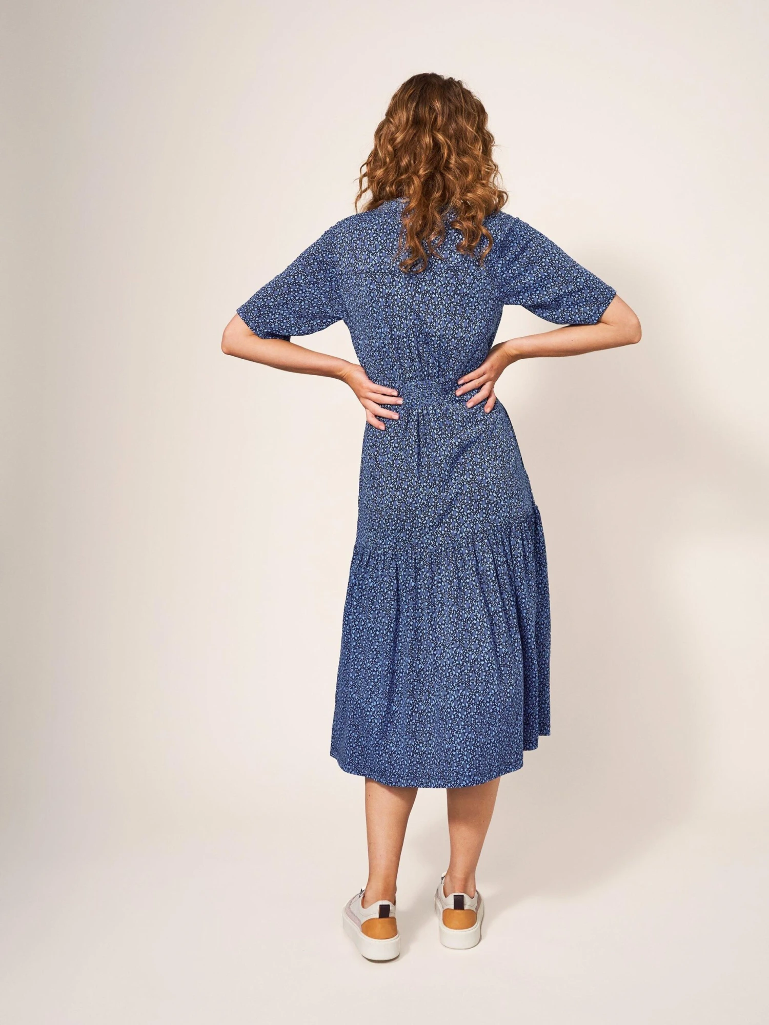 WHITE STUFF Sabina Dress In NAVY MULTI 4 WHITE STUFF Sabina Dress In NAVY MULTI - Image 4