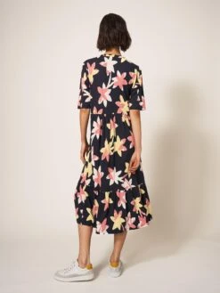 WHITE STUFF Naya Midi Jersey Dress In BLACK MULTI 7 WHITE STUFF Naya Midi Jersey Dress In BLACK MULTI -Whte Stuffy Store 440667 BLK MLT MB 1